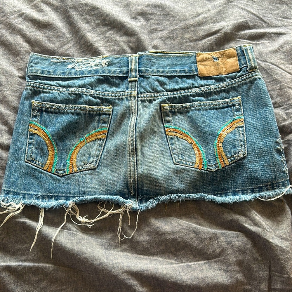 Denim mini skirt